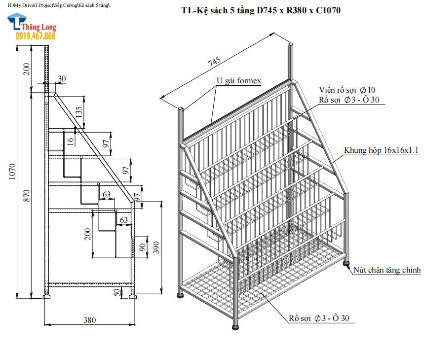 kệ để sách tạp chí catalogue